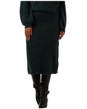 Pom Rokken ,Groen ,Groene Midi Rok - Zwart
