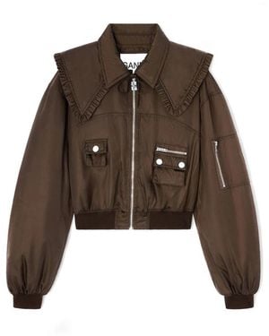 Ganni Bomber Jackets - Marrón