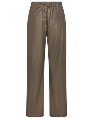 Seventy Leather Trousers - Grey