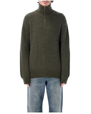 A.P.C. Daniel Pullover Mit Viertelreißverschluss - Grün