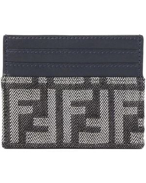 Fendi Accessoires ,Blauw ,Katoen Baguette Kaarthouder