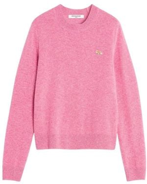 Maison Kitsuné Round-Neck Knitwear - Pink