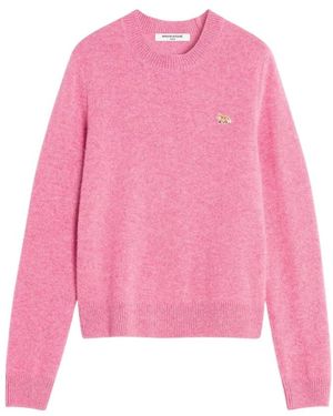 Maison Kitsuné Trui Met Ronde Hals - Roze