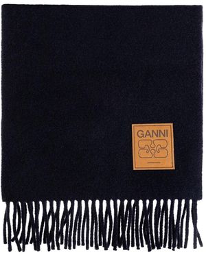 Ganni Winter Scarves - Blue
