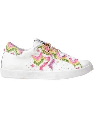 2Star Schoenen ,Veelkleurig ,Leer Lage Sneakers - Roze