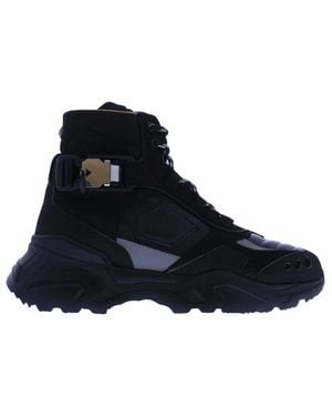 Buscemi Hohe Top Kampf Sneakers Schwarz - Blau