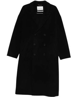 Amaranto Double-Breasted Coats - Negro