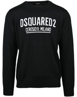 DSquared² Rundhals-Pullover - Schwarz
