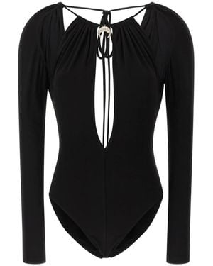 Marine Serre Jewel Pendant Bodysuit - Zwart
