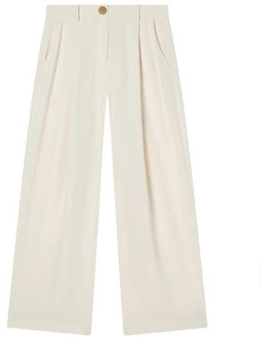 ARMANI EXCHANGE Broeken ,Wit ,Polyester Wijde Broek Met Plooien