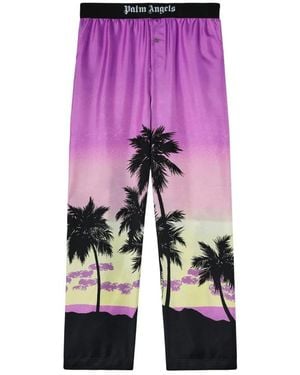 Palm Angels Straight Trousers - Purple