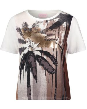 Betty Barclay Tops ,Wit ,Basic Shirt - Bruin