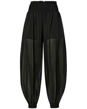 Pinko Broeken ,Zwart ,Katoen Bore Pantalone Voile Viscosa