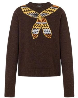 Moschino Truien & Vesten ,Bruin ,Wol Trui Van Wol- En Zijdeblend