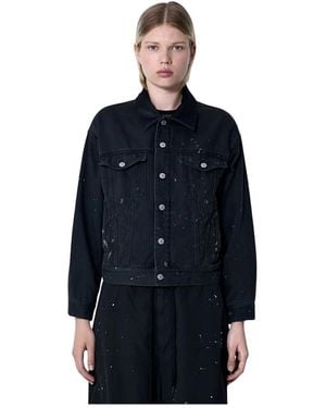 MM6 by Maison Margiela Denim Jackets - Blue