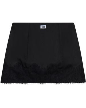 Gcds Rokken ,Zwart ,Polyester Lace Miniskirt