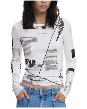 Desigual Long Sleeve Tops - Grijs