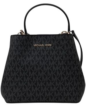 Michael Kors Pratt Small Signature Logo Schultertasche - Schwarz