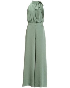 Swing Satin-Jumpsuit Mit Schluppe - Grün