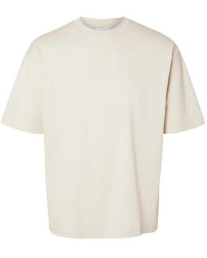 SELECTED Losse Oscar Tee - Wit