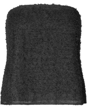 Samsøe & Samsøe Tops ,Grijs ,Polyester Saclover Top - Zwart