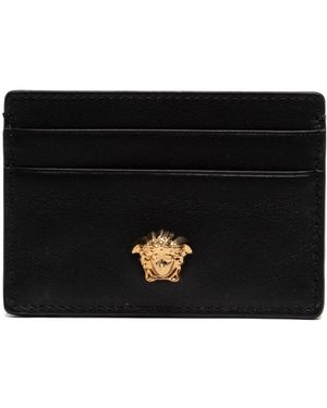 Versace Accessoires ,Zwart ,Leer Medusa Card Holder