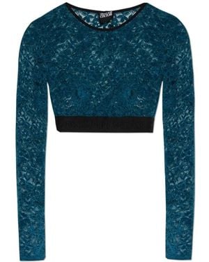 Versace Jeans Couture Long Sleeve Tops - Green
