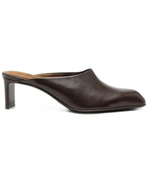 KHAITE Mules Mit Mittigem Blockabsatz Und Eckiger Zehenpartie - Braun