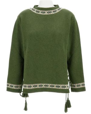 Bode Round-Neck Knitwear - Verde