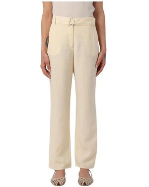 Liu Jo Straight Trousers - Natural