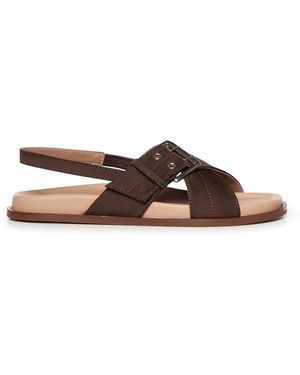 Carmens Schoenen ,Bruin ,Leer Christine Satin Raso 26E