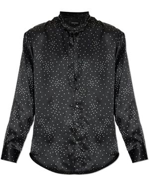 DSquared² Seidenshirt Mit Druck - Schwarz