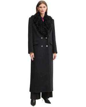 Versace Jeans Couture Double-Breasted Coats - Negro
