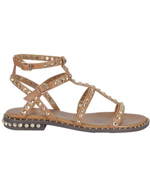 Ash Flat Sandals - Metallic