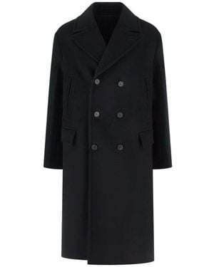 Fendi Double-Breasted Coats - Black