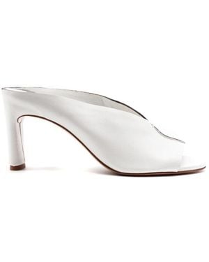 Roberto Del Carlo Heeled Mules - White