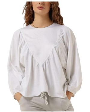 10Days Overhemden ,Wit ,Ballonmouwblouse - Grijs