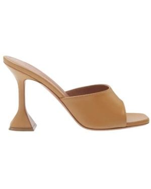 AMINA MUADDI Heeled Mules - Marrón