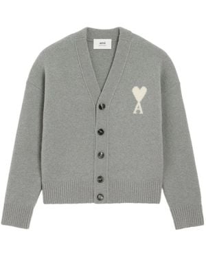 Ami Paris Graue Pullover Für Einen Stilvollen Look