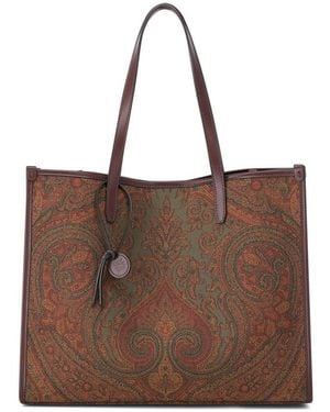 Etro Handtasche Mit Paisley-Muster - Braun