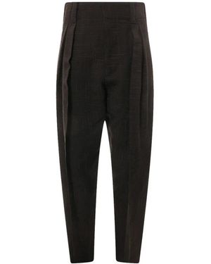 Bottega Veneta Criss Cross Pleats Hose - Schwarz
