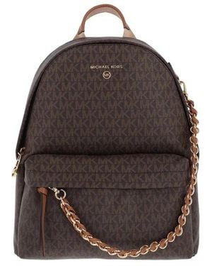 Michael Kors Brauner Acorn Canvas Rucksack Mit Laptopfach