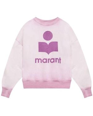 Isabel Marant Verwaschener Baumwoll-Logo-Sweatshirt - Pink