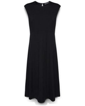 Elena Miro Longuette-Kleid Aus Jersey - Schwarz