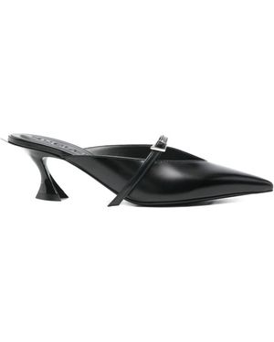 Mugler Heeled Mules - Negro