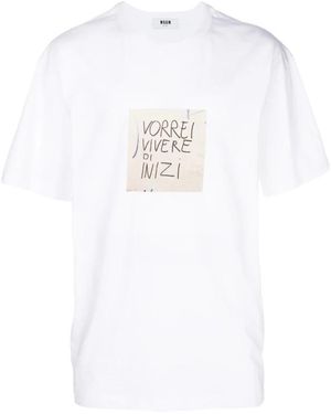 MSGM T-Shirts - Wit