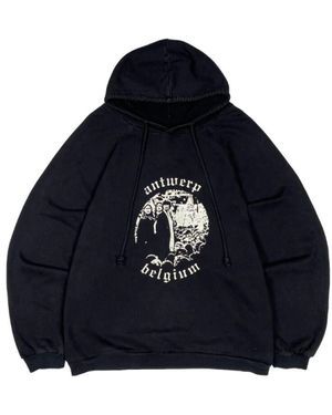 Raf Simons Archiv Redux Hoodie Aw01 Antwerpen - Blau