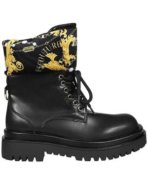 Versace Jeans Couture Lace-Up Boots - Black