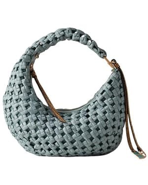 Borbonese Mini hobo tasche in natur edera - Grün