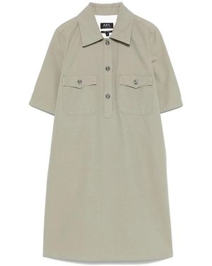 A.P.C. Vestido Selia Mini, Mujer, Talla - Verde